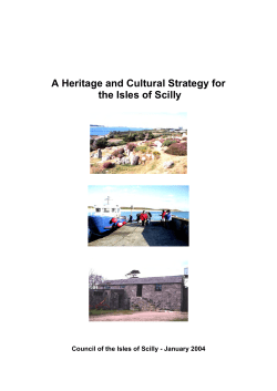 Heritage and Cultural Strategy - Council of the ISLES OF SCILLY