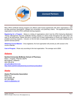 Organizations who offer this program locally