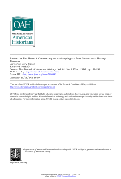 Cary Carson, &ldquo;Lost in the Fun House: A Commentary on