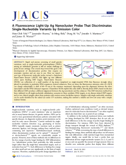 A Fluorescence Light-Up Ag Nanocluster Probe That Discriminates