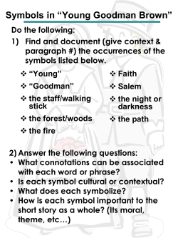 Symbols in &ldquo;Young Goodman Brown&rdquo;