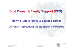 Family Support of the University Cologne - CECAD