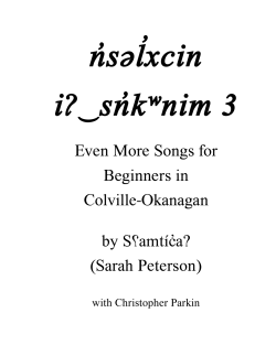 songs 3 book - Interior Salish