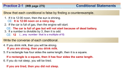 Practice 2-1 (WB page 275) Conditional Statements