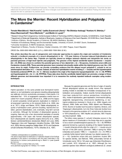 The More the Merrier: Recent Hybridization and