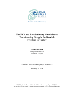 The PKK and Revolutionary Nonviolence