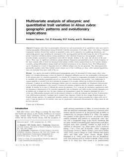 Multivariate analysis of allozymic and quantitative trait variation in