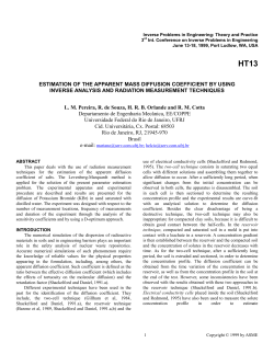 ESTIMATION OF THE APPARENT MASS DIFFUSION