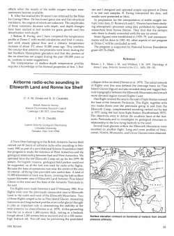 Airborne radio-echo sounding in Ellsworth Land and Ronne Ice Shelf