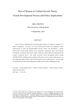 Rise of Women in Unified Growth Theory: French