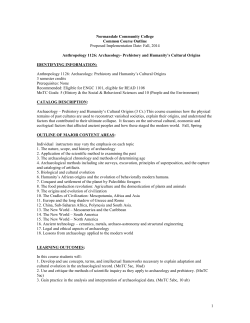 Anthropology 1126 CCO 2 14 02 - Normandale Community College
