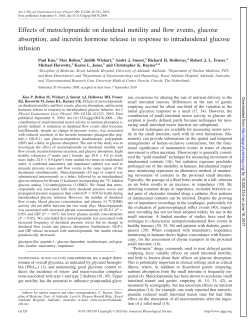 Effects of metoclopramide on duodenal motility and flow events
