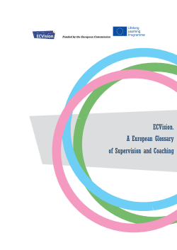 ECVision. A European Glossary of Supervision and Coaching