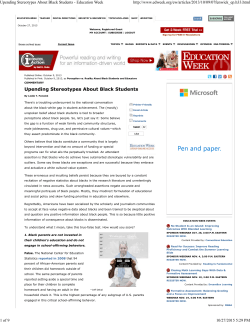 Upending Stereotypes About Black Students