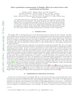 Direct quantitative measurements of Doppler effects for sound