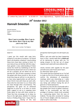 Oct 2012 - Crosslinks