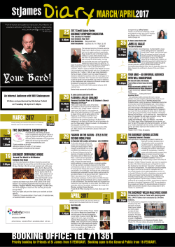 march/april2017 booking office: tel 711361