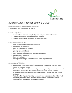 Scratch Clock Teacher Lessons Guide