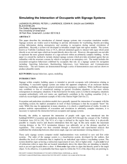 Simulating the Interaction of Occupants with Signage Systems