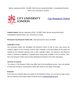 List of tables - City Research Online