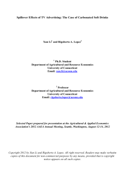 Spillover Effects of TV Advertising: The Case of