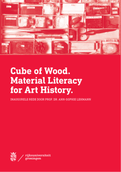 Cube of Wood. Material Literacy for Art History.