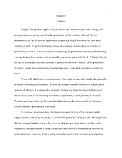 Chapter 10: Validity