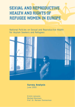 sexual and reproductive health and rights of refugee women in europe