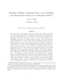 Mobility of Rights: Exchange Rates, Labor Mobility and Immigration