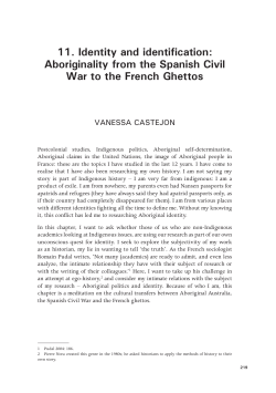 Aboriginality from the Spanish Civil War to the - ANU Press