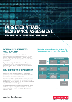 TARGETED ATTACK RESISTANCE ASSESMENT.