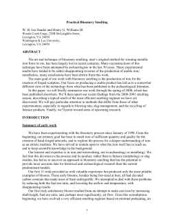 Practical Bloomery Smelting W. H. Lee Sauder and Henry G