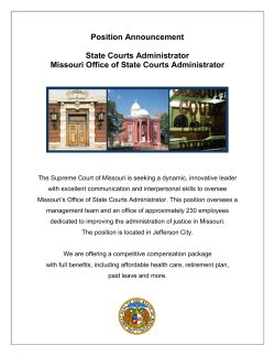 The Missouri Office of State Courts Administrator invites