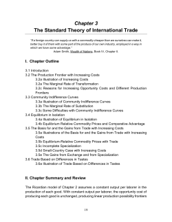 Chapter 3 The Standard Theory of International Trade