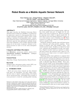 Robot Boats as a Mobile Aquatic Sensor Network