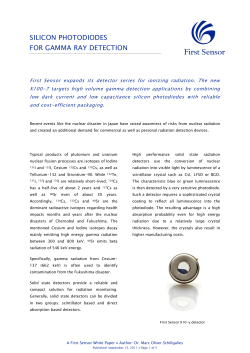SILICON PHOTODIODES FOR GAMMA RAY DETECTION