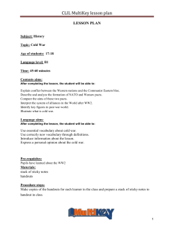 CLIL MultiKey lesson plan