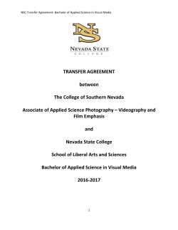 BAS in Visual Media - Nevada State College