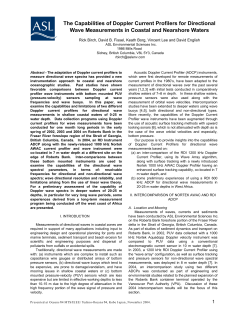 The Capabilities of Doppler Current Profilers for Directional Wave