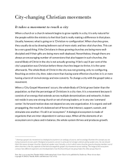 Center Church - Gospel ecosystem excerpt