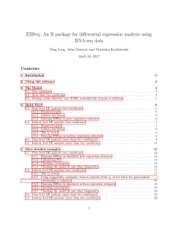 EBSeq: An R package for differential expression analysis using RNA