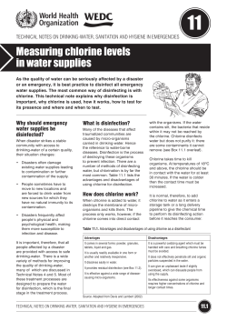 Measuring chlorine levels in water supplies
