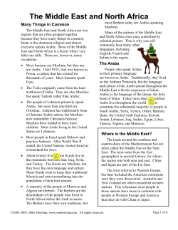The Middle East and North Africa