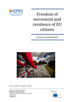 Freedom of movement and residence of EU citizens