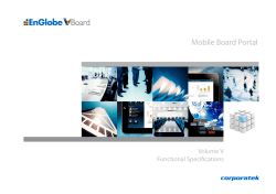 EnGlobe vBoard Functional Specifications