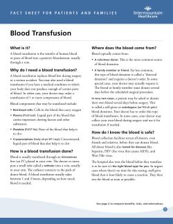 Blood Transfusion - Intermountain Physician
