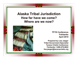 Alaska Tribal Jurisdiction