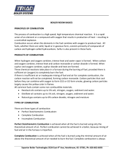 BOILER ROOM BASICS PRINCIPLES OF COMBUSTION The