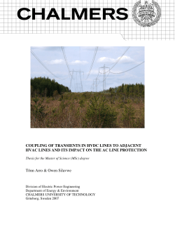 COUPLING OF TRANSIENTS IN HVDC LINES TO ADJACENT