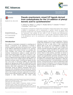 Pseudo enantiomeric mixed S/P ligands derived from